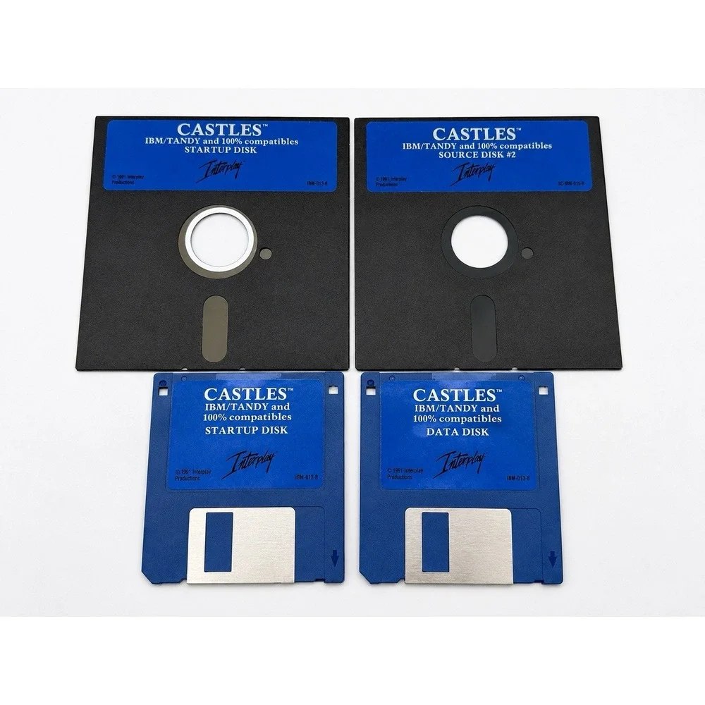 Castles IBM PC Big Box Complete 1991 Interplay 3.5 & 5.25 Floppy DOS CIB Manual